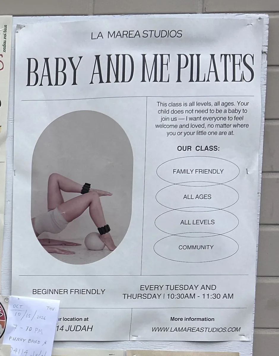 Baby and Me Pilates flier