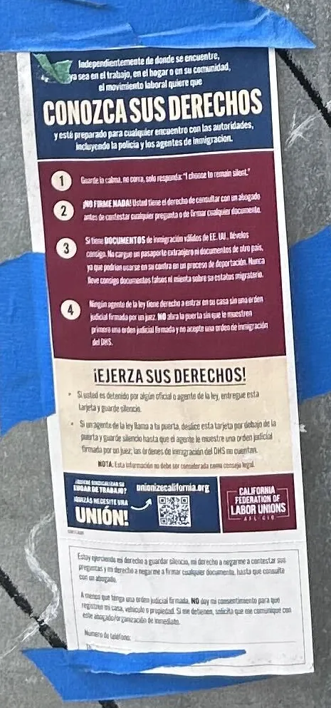 Conozca Sus Derechos flier