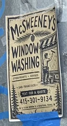 McSweeney's Window Washing flier