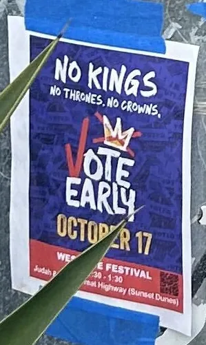 No Kings Vote Early (small) flier